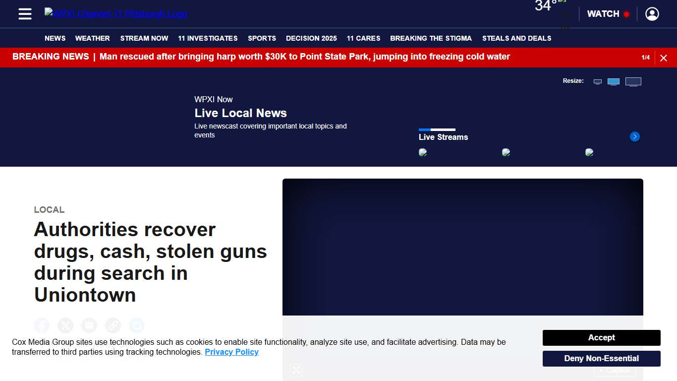 Authorities recover drugs, cash, stolen guns during search in Uniontown – WPXI